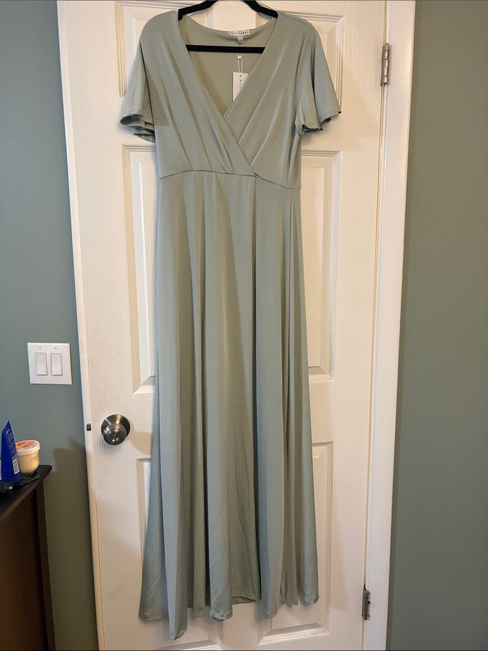 Baltic Born Sage Green Wrap Maxi Dress